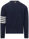 4 Bar Logo Wool Knit Top Navy - THOM BROWNE - BALAAN 4