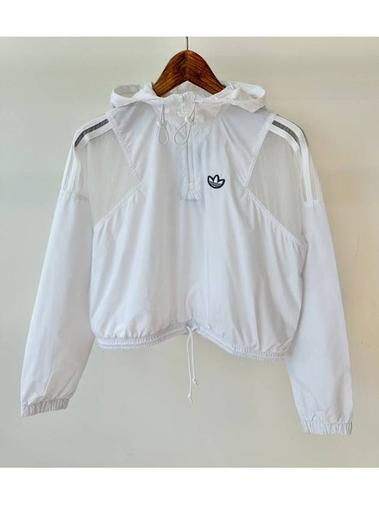 Anorak Windbreaker Top FU3845 White WOMENS - ADIDAS - BALAAN 1