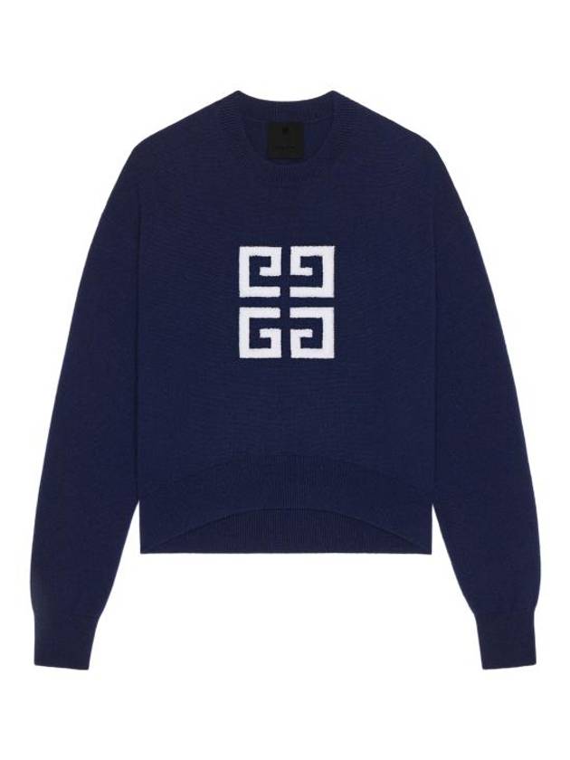 4G Cashmere Knit Top Navy - GIVENCHY - BALAAN 2