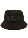 Cobble Embroidered Logo Bucket Hat Black - MOOSE KNUCKLES - BALAAN 5