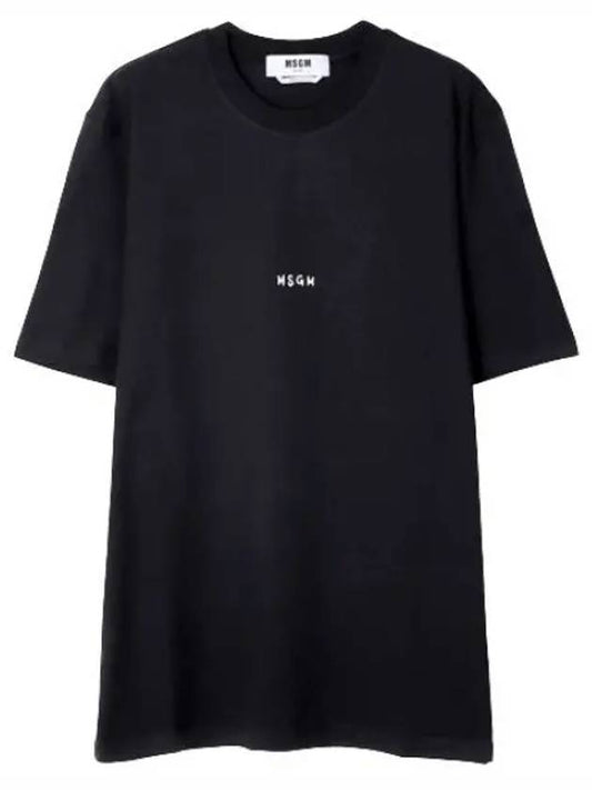 Brushed Micro Logo Short Sleeve T Shirt Men s Tee - MSGM - BALAAN 1