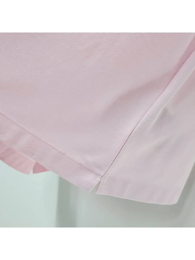 24SS Women's Logo Patch Polo Short Sleeve Tee Pink 8A00003 84720 50B - MONCLER - BALAAN 5