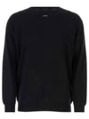 Logo Intarsia Crew Neck Sweatshirt Black - PRADA - BALAAN 2