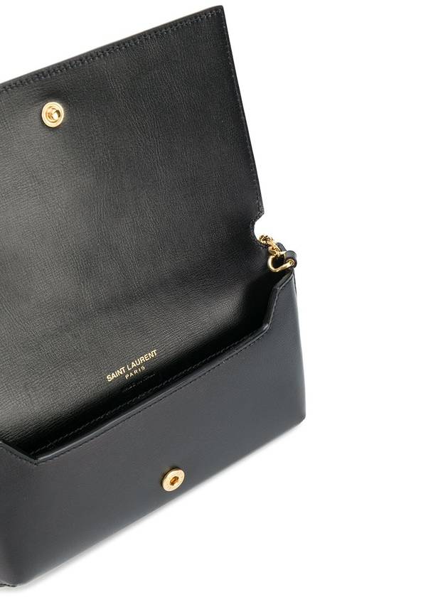 Cassandra Phone Holder Strap Cross Bag Black - SAINT LAURENT - BALAAN 6