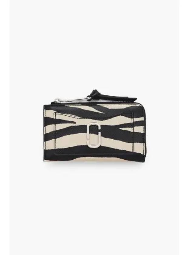 Zebra The Top Zip Multi Wallet BlackWhite MBACW24006BKX - MARC JACOBS - BALAAN 1