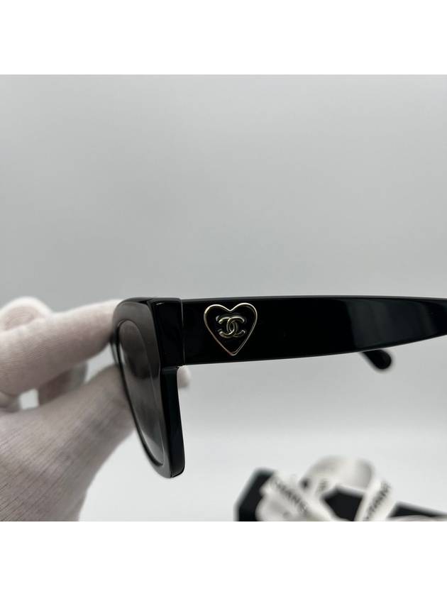 Eyewear Heart Logo Square Sunglasses Black - CHANEL - BALAAN 5