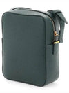 Pebble Grain Leather Vertical Camera Bag Dark Green - THOM BROWNE - BALAAN 3