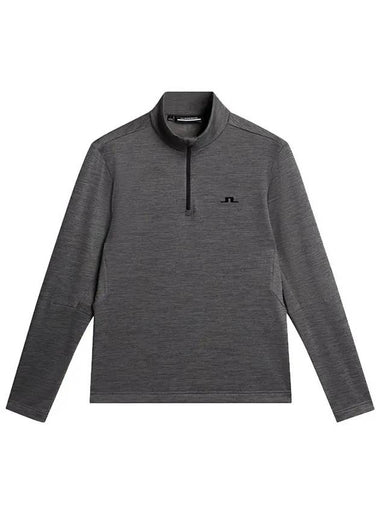 Men s Destry Zip up Golf Midlayer Dark Gray Melange GMJS10975 U242 - J.LINDEBERG - BALAAN 1