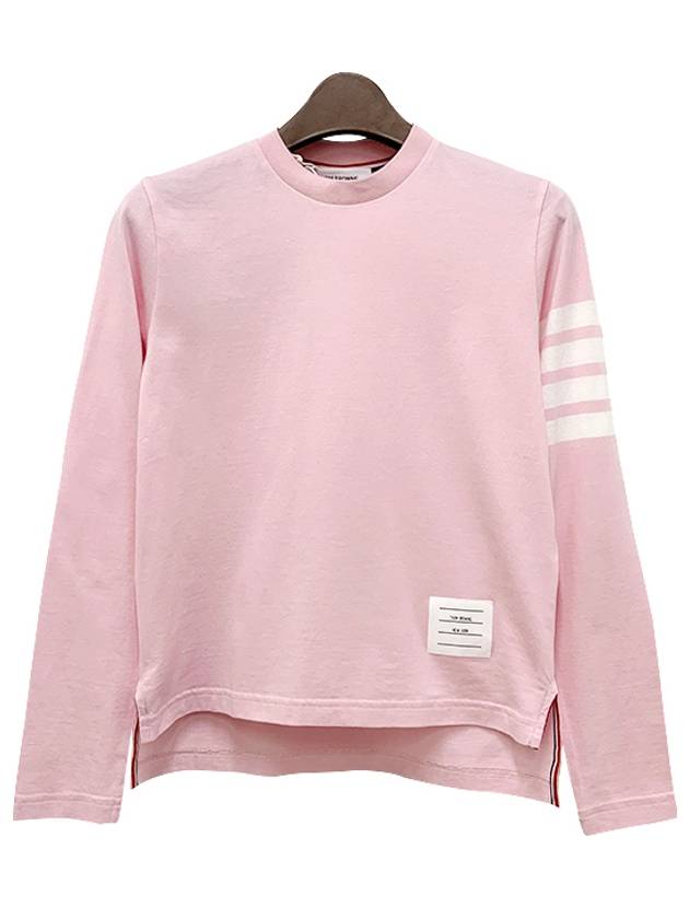 Jersey 4-Bar Long Sleeve T-Shirt Light Pink - THOM BROWNE - BALAAN 2