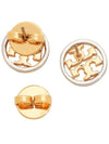 Miller Stud Earrings Silver Gold - TORY BURCH - BALAAN 5