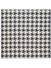 Houndstooth Silk Scarf Black - BURBERRY - BALAAN 1