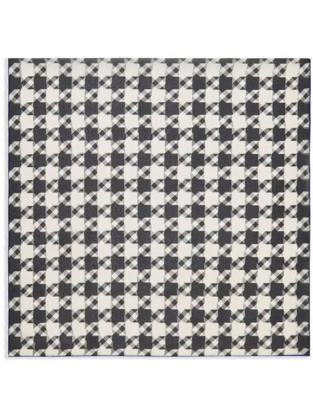 Houndstooth Silk Scarf Black - BURBERRY - BALAAN 1