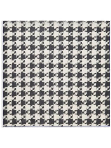 Houndstooth Silk Scarf Black - BURBERRY - BALAAN 1