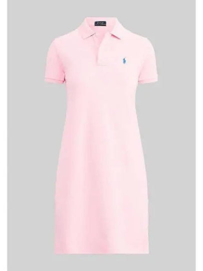 Women's Pony Logo Midi Dress Pink - POLO RALPH LAUREN - BALAAN 2