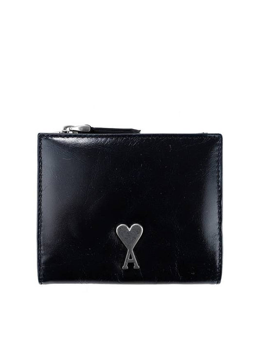 Heart Logo Half Wallet Navy - AMI - BALAAN 2