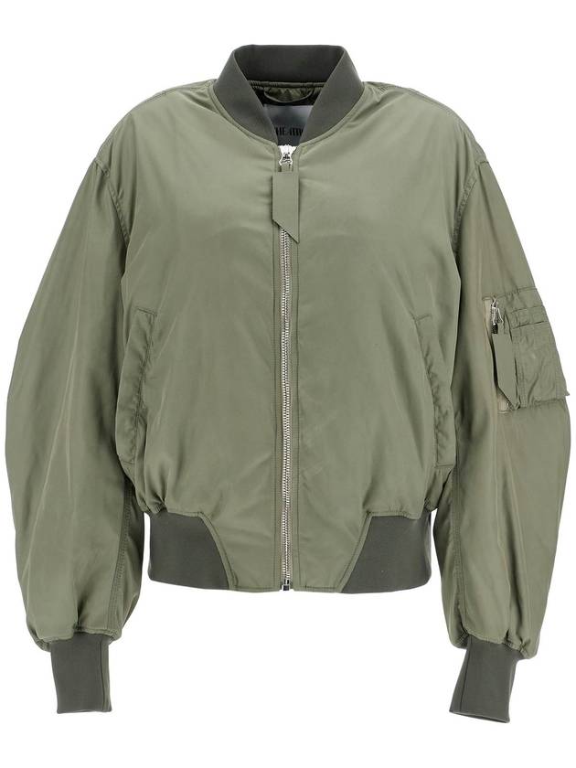 oversized bomber jacket with puff sleeves military green - THE ATTICO - BALAAN 1