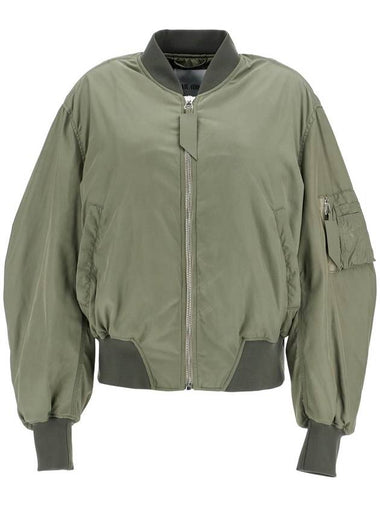 oversized bomber jacket with puff sleeves military green - THE ATTICO - BALAAN 1