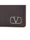 Men's Signature V Logo Half Wallet Brown - VALENTINO - BALAAN 7