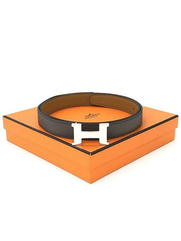 H belt 90 taupe silver HM1045 - HERMES - BALAAN 1