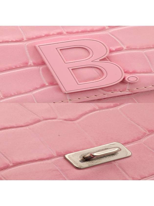 Pink crocodile embossed calfskin B small shoulder bag 618156 - BALENCIAGA - BALAAN 10