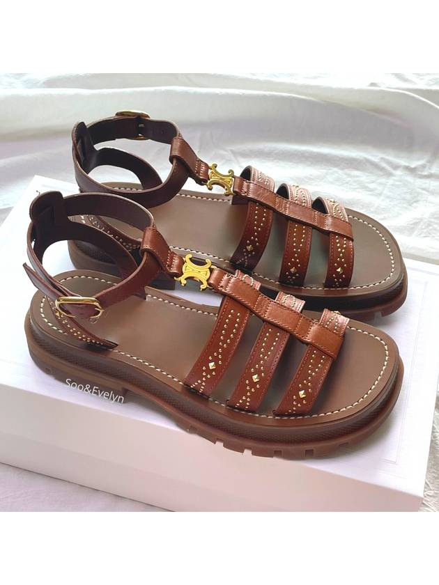 a Triomphe Gladiator Chunky Sandals Tan - CELINE - BALAAN 3