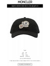 Double Logo Patch Ball Cap Black - MONCLER - BALAAN 3