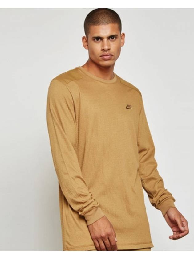 01925440245Air Force 1 Long Sleeve TShirtGolden Beige - NIKE - BALAAN 1