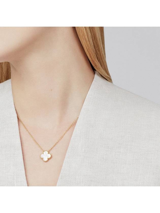 Van Cleef  Arpels Vintage Alhambra Pendant Necklace Yellow Gold White VCARA45900 - VANCLEEFARPELS - BALAAN 4