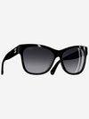 Eyewear Square Polarized Gradient Lens Sunglasses Black Grey - CHANEL - BALAAN 3