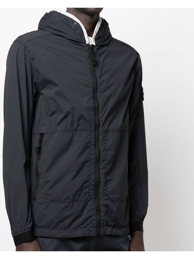 Wappen Patch Skin Touch Nylon Hooded Jacket Black - STONE ISLAND - BALAAN 5