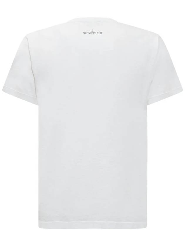 Lenticular Logo Short Sleeve T-Shirt White - STONE ISLAND - BALAAN 4