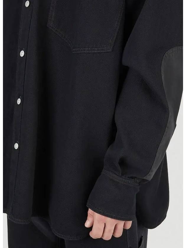 MM6 Maison Margiela contrast sleeve patch cotton loose shirt - MAISON MARGIELA - BALAAN 5