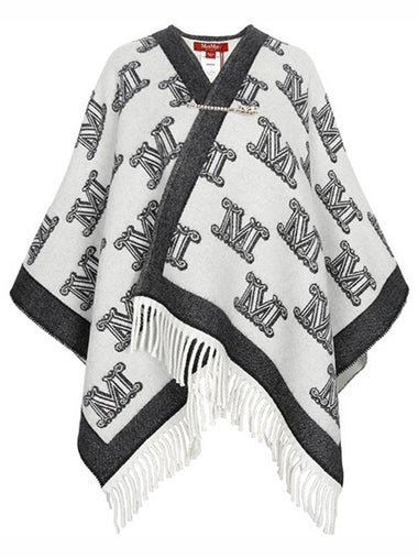 Black Fringe Wool Cape FRINESTD 004 00441 - MAX MARA - BALAAN 1