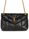 Quilted Lambskin Puffer Small Shoulder Bag Black - SAINT LAURENT - BALAAN 2