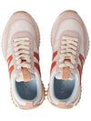 Women's Pacey Nylon Suede Leather Low Top Sneakers Pink - MONCLER - BALAAN 3