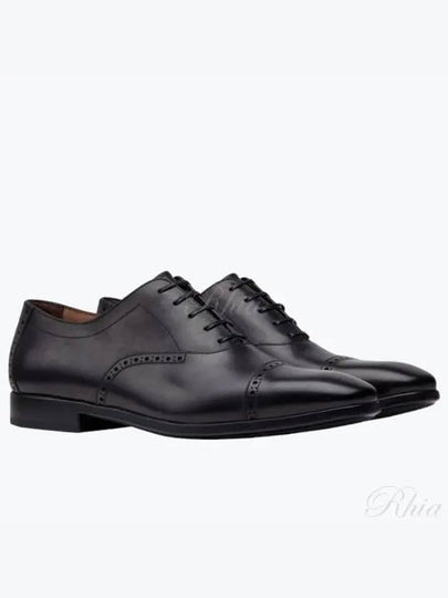 Men's Rain Toe Oxford Black - SALVATORE FERRAGAMO - BALAAN 2