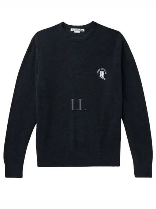 Embroidered Logo Jumper Knit Top Navy - ACNE STUDIOS - BALAAN 2