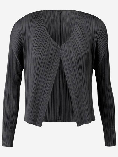 Pleats Basic Cardigan Black - ISSEY MIYAKE - BALAAN 2