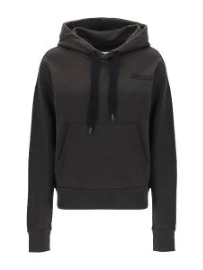 Sylla Embroidered Logo Oversized Hoodie Faded Black - ISABEL MARANT - BALAAN 2