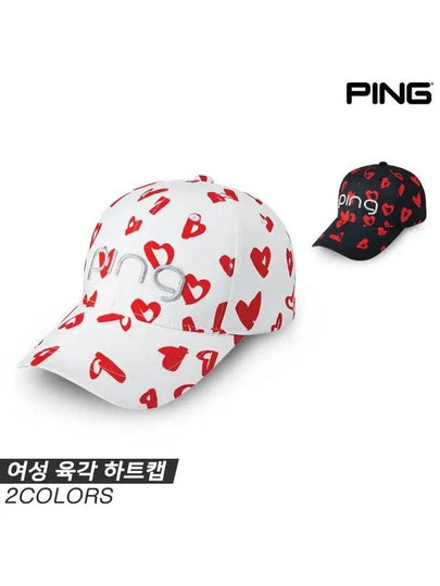 Hexagon Heart Cap Golf Hat 2COLORS Women's - PING - BALAAN 2