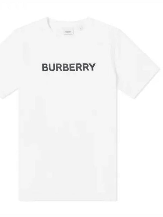 Logo Print Cotton Short Sleeve T-Shirt White - BURBERRY - BALAAN 2