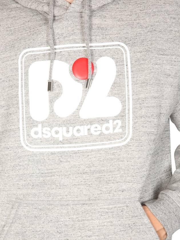 Logo Cotton Hood Gray - DSQUARED2 - BALAAN 5