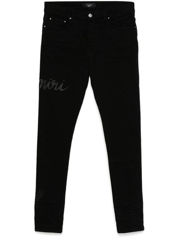 Amiri  Script Logo Skinny Jeans Clothing - AMIRI - BALAAN 1