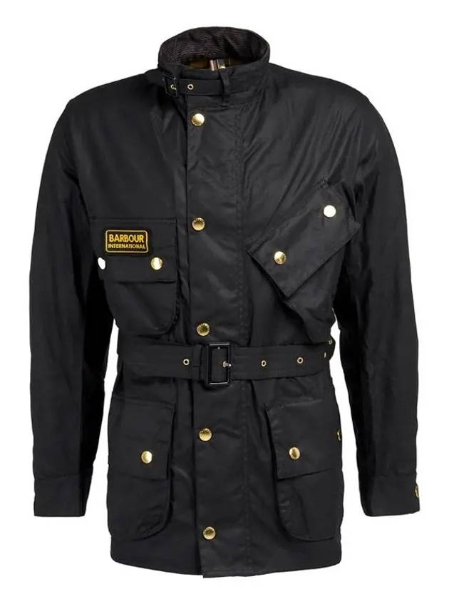 Men's International Original Wax Belt Jacket Black - BARBOUR - BALAAN 3