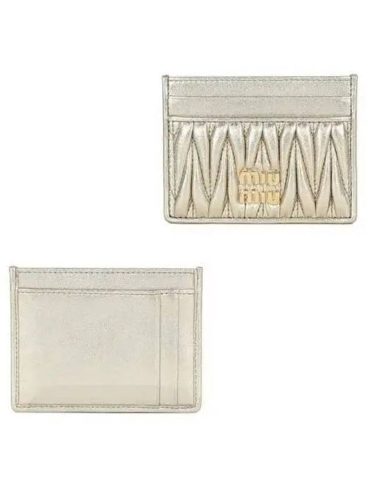 Materasse Nappa Leather Card Wallet Gold - MIU MIU - BALAAN 2