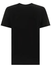 Flocked Logo Short Sleeve T-Shirt Black - MONCLER - BALAAN 3