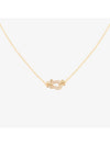 Posten necklace yellow gold diamond small model - FRED - BALAAN 1