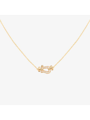 Posten necklace yellow gold diamond small model - FRED - BALAAN 1