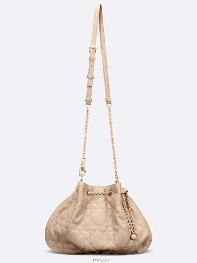 Supple Macrocannage Lambskin Medium Ammi Shoulder Bag Beige - DIOR - BALAAN 4