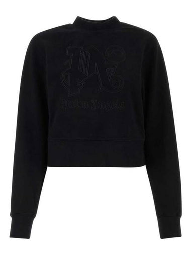 Sweater PWBA016R24FLE001 1010 Black - PALM ANGELS - BALAAN 1